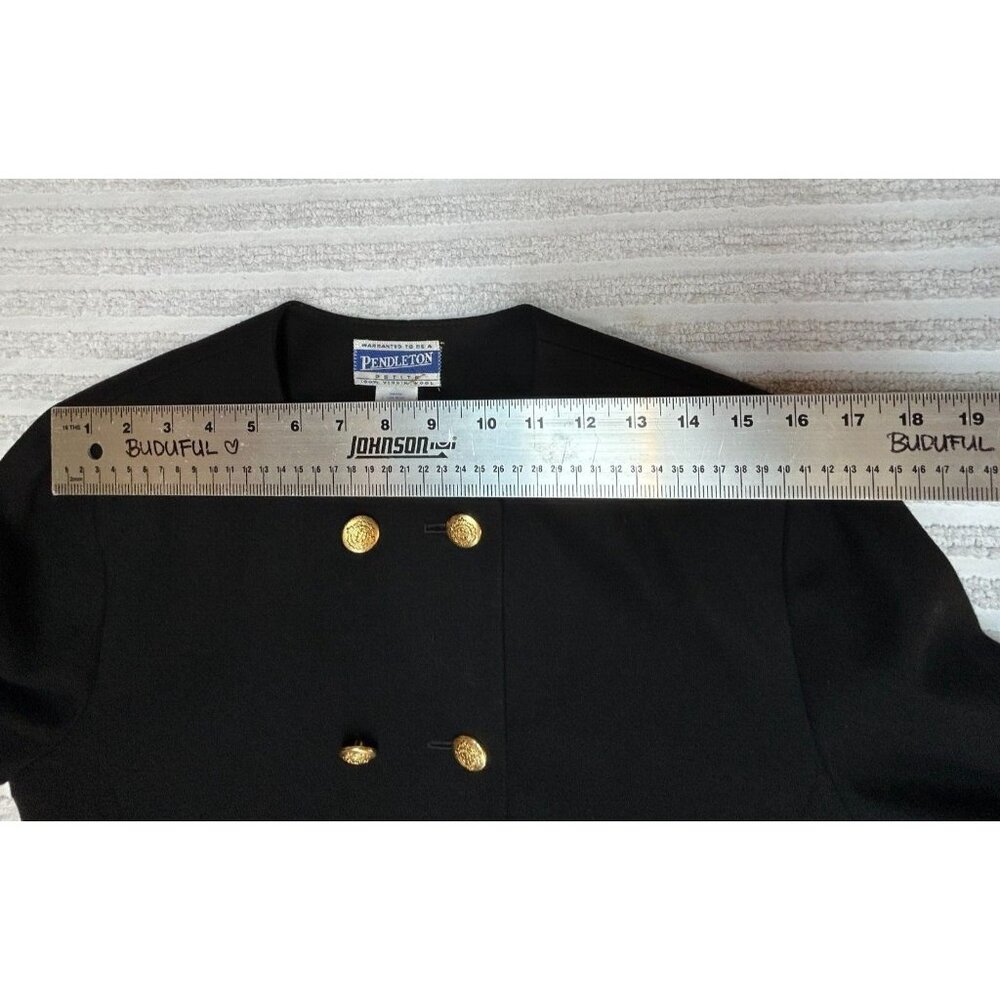 Vintage Pendleton Classic Black Double Breasted B… - image 4